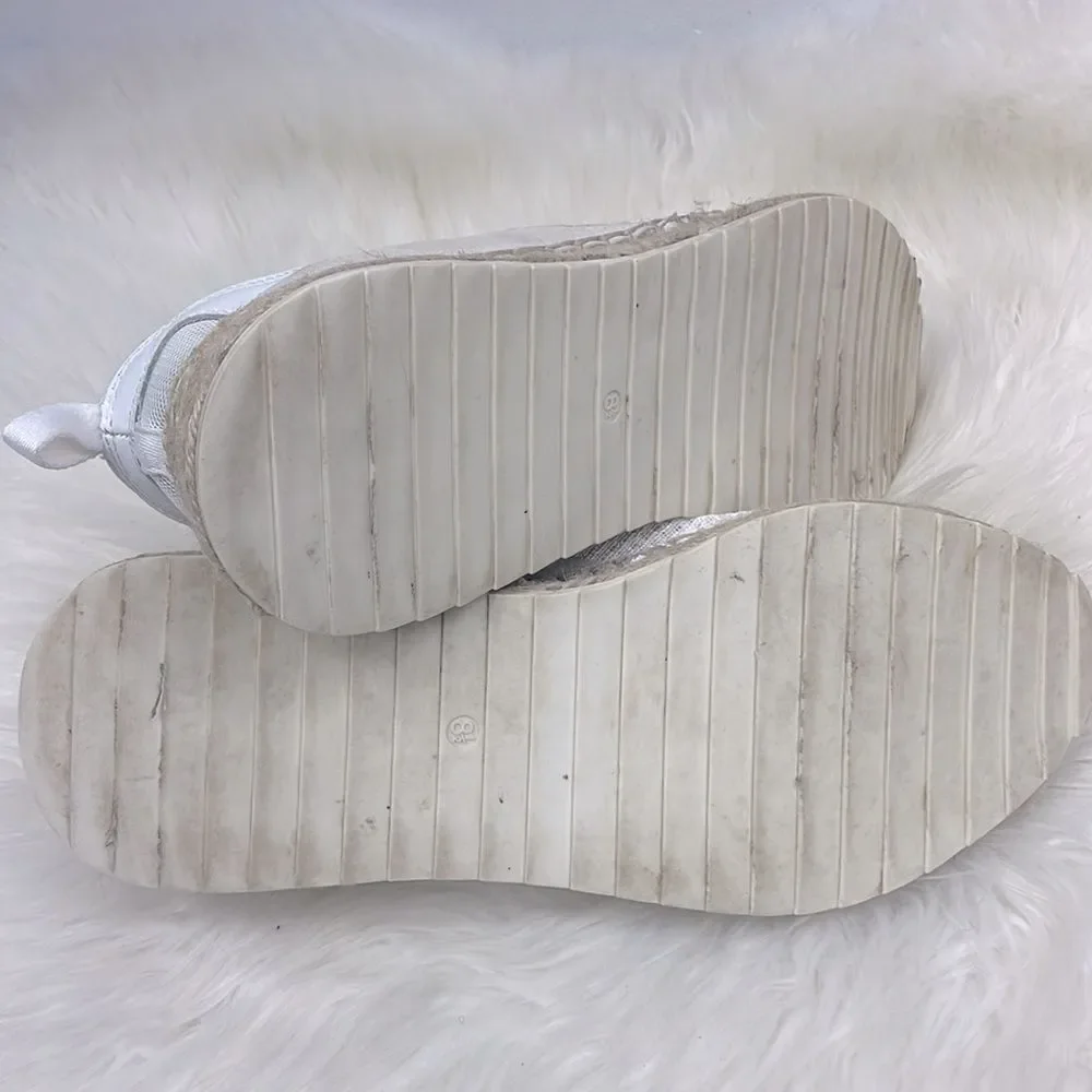 Marc Fisher | espadrille sneakers 8.5 white & cream.